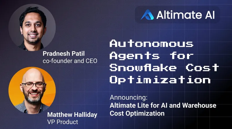Autonomous Agents for Snowflake Cost Optimization: Announcing Altimate Lite